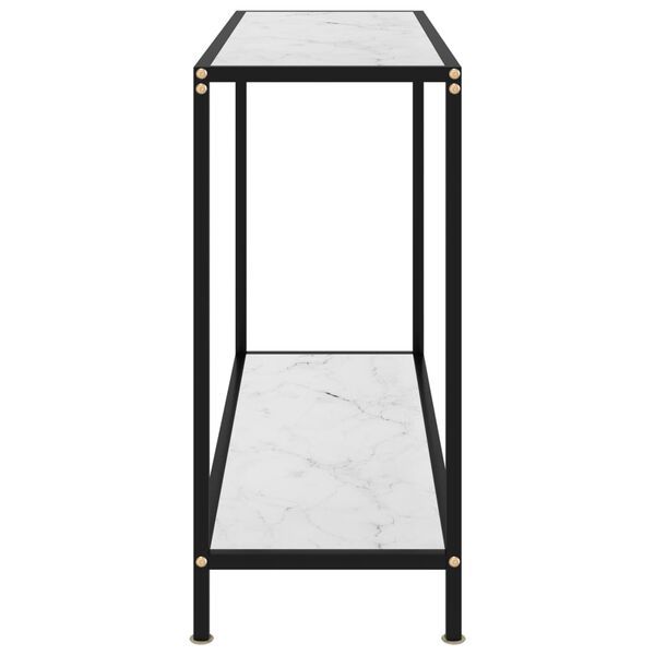 vidaXL Table console Blanc 100x35x75 cm Verre trempé