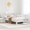 vidaXL Cadre de lit avec t&ecirc;te de lit sans matelas blanc 90x200 cm