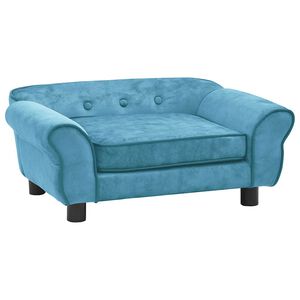 vidaXL Canap&eacute; pour chien Turquoise 72x45x30 cm Peluche