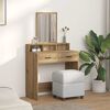 vidaXL Table de Toilette avec tiroir Ch&ecirc;ne artisanal 79 x 41 x 140 cm