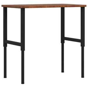 vidaXL Établi marron foncé bois de chêne massif rectangulaire