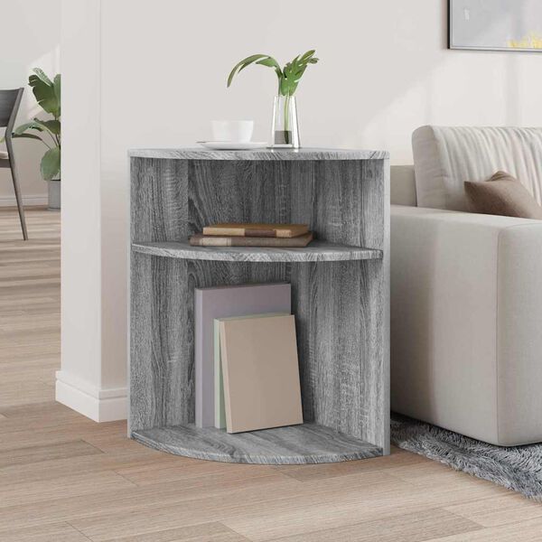 vidaXL Table d'appoint Gris Sonoma 39,7 x 39,7 x 60 cm