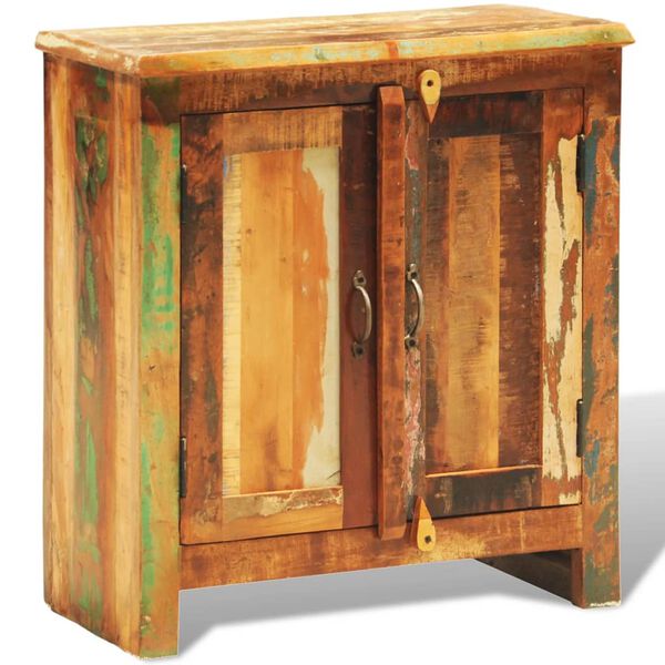 vidaXL Armoire vintage avec 2 portes Bois massif de r&eacute;cup&eacute;ration