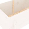 vidaXL Lit sur&eacute;lev&eacute; de jardin blanc 160x50x57 cm bois de pin massif