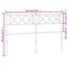 vidaXL T&ecirc;te de lit m&eacute;tal noir 135 cm