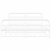 vidaXL Cadre de lit m&eacute;tal sans matelas et pied de lit blanc 183x213 cm