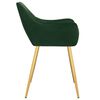 vidaXL Chaises &agrave; manger lot de 2 Vert fonc&eacute; Velours