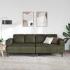 vidaXL Canap&eacute; de salon 3 pcs Vert arm&eacute;e