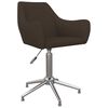 vidaXL Chaises pivotantes &agrave; manger lot de 6 marron fonc&eacute; tissu
