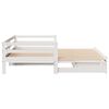 vidaXL Lit de jour avec gigogne et tiroirs sans matelas blanc 90x190cm