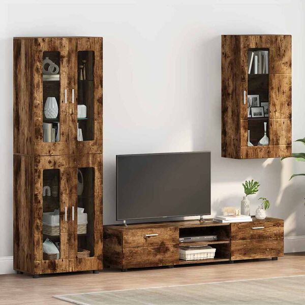vidaXL Cabinet en Bois Ch&ecirc;ne fum&eacute; 50 x 29 x 100 cm Bois d'ing&eacute;nierie