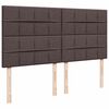 vidaXL Sommier &agrave; lattes de lit avec matelas Marron fonc&eacute; 200x200 cm