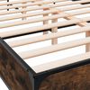 vidaXL Cadre de lit sans matelas ch&ecirc;ne fum&eacute; 140x190 cm