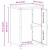 vidaXL Rangement de cuisine avec &eacute;tag&egrave;re Rouill&eacute; 60 x 50 x 92 cm Acier