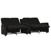 vidaXL Fauteuil de massage inclinable et porte-gobelet 4 places noir