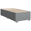 vidaXL Sommier &agrave; lattes de lit et matelas Gris clair 90x190 cm Tissu
