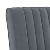 vidaXL Fauteuil sans accoudoirs gris fonc&eacute; velours