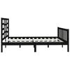 vidaXL Cadre de lit sans matelas noir 200x200 cm bois massif de pin