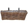 vidaXL Panier &agrave; jardini&egrave;re suspendu 2 pcs Marron 48 x 22 x 15 cm