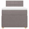 vidaXL Sommier &agrave; lattes de lit avec matelas Taupe 100x200 cm Tissu