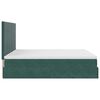 vidaXL Cadre de lit ottoman avec matelas vert fonc&eacute; 200x200 cm velours