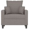 vidaXL Fauteuil Taupe 60 cm Tissu
