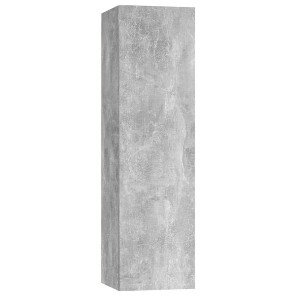 vidaXL Ensemble de meuble TV 4 pcs Gris b&eacute;ton Bois d'ing&eacute;nierie