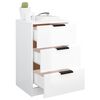 vidaXL Tables de chevet 2 pcs blanc brillant 40x36x65 cm