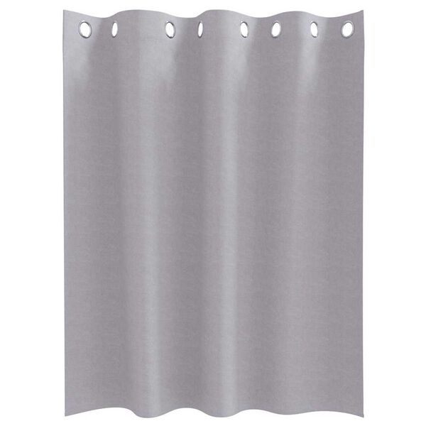 vidaXL Rideaux occultants avec anneaux 2 pcs Gris m&eacute;tal 140 x 140 cm