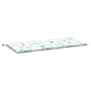vidaXL Coussin de banc de jardin motif de feuilles 100x50x3 cm
