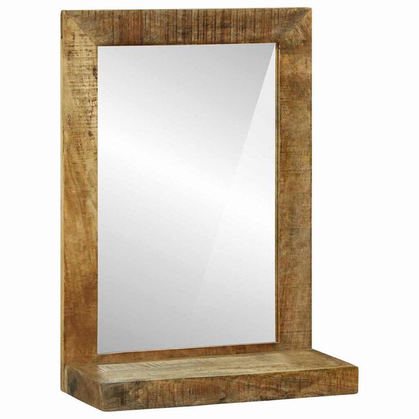 vidaXL Miroir de salle de bain Marron Bois de mangue massif