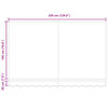 vidaXL Toile de rechange pour auvent Anthracite et blanc 330 x 195 cm