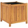 vidaXL Jardini&egrave;re avec doublure 50x50x50 cm bois massif d'acacia