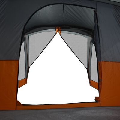 vidaXL Tente de camping avec porche 4 personnes orange imperméable