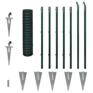 vidaXL Cl&ocirc;ture euro Acier 10x1,2 m Vert
