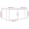 vidaXL Table basse Blanc 80x50x36 cm Bois d'ing&eacute;nierie