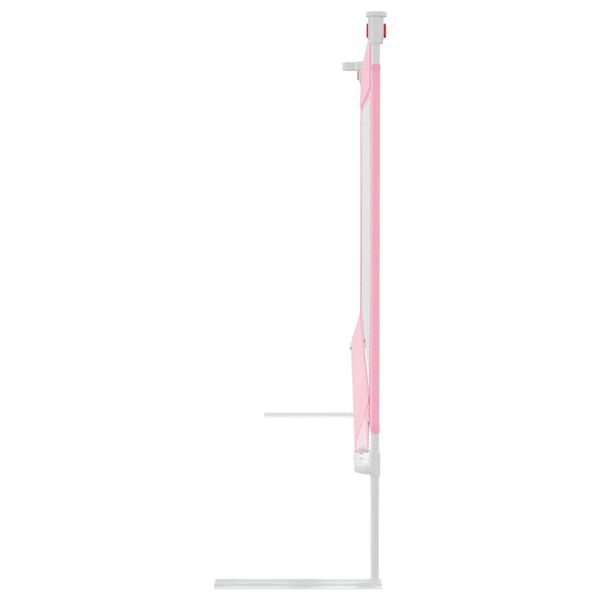 vidaXL Barri&egrave;re de s&eacute;curit&eacute; de lit d'enfant Rose 120x25 cm Tissu