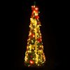 vidaXL Sapin de No&euml;l artificiel escamotable 100 LED vert 150 cm
