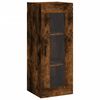 vidaXL Buffet haut Ch&ecirc;ne fum&eacute; 34,5x34x180 cm Bois d'ing&eacute;nierie