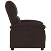 vidaXL Fauteuil inclinable électrique Marron foncé Tissu