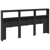 vidaXL Armoire t&ecirc;te de lit avec LED noir 200x17x102 cm