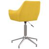 vidaXL Chaises pivotantes &agrave; manger lot de 4 jaune tissu