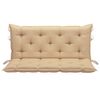 vidaXL Balancelle avec coussin beige 120 cm Bois de teck solide