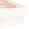 vidaXL Cadre de lit à LED sans matelas blanc bois massif