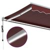 vidaXL Auvent r&eacute;tractable automatique avec LED bordeaux 400x350 cm