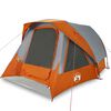 vidaXL Tente de camping de cabine 4 personnes gris orange imperm&eacute;able