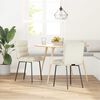 vidaXL Chaises &agrave; manger lot de 2 Cr&egrave;me Velours