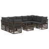 vidaXL Ensemble de canap&eacute; de jardin 10 pc Gris polyrotin