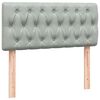 vidaXL Sommier &agrave; lattes de lit et matelas gris clair 80x220 cm velours
