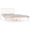 vidaXL Cadre de lit Blanc Bois de pin massif 160x200 cm